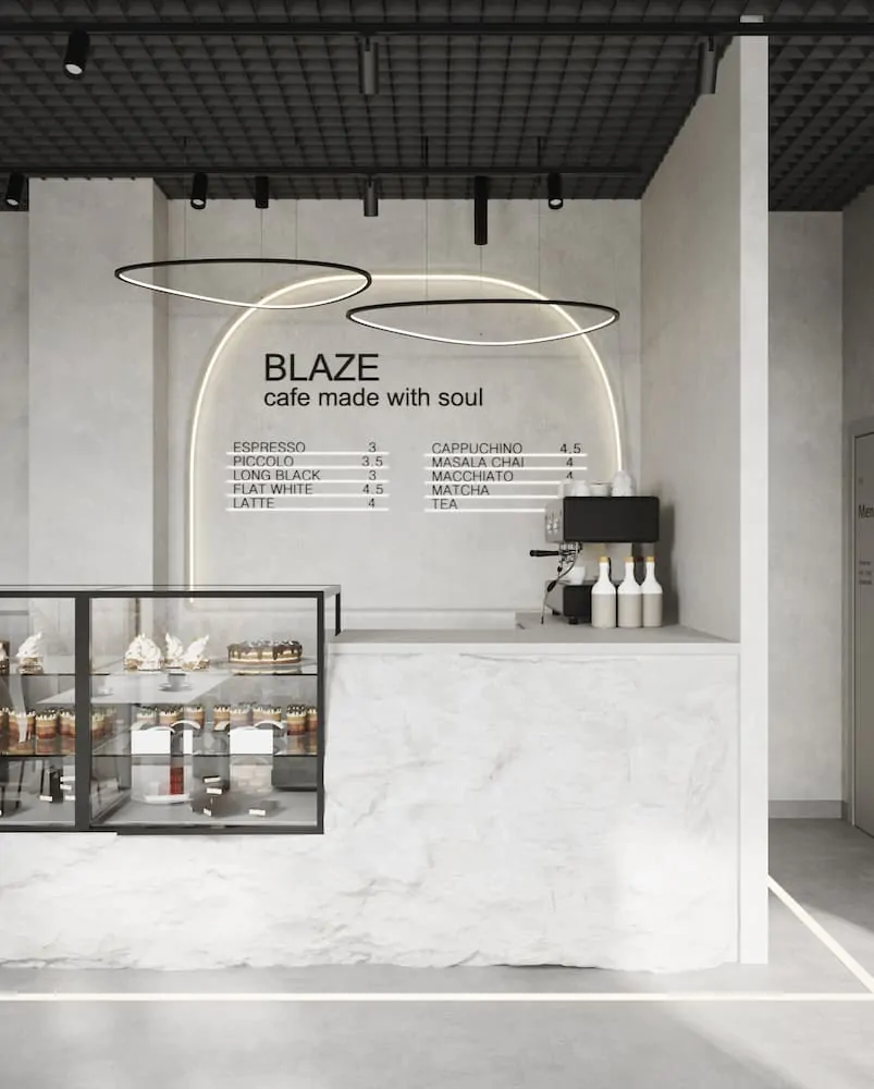 Кафе «Blaze», дизайн-проект, 116 м², 116 кв.м.