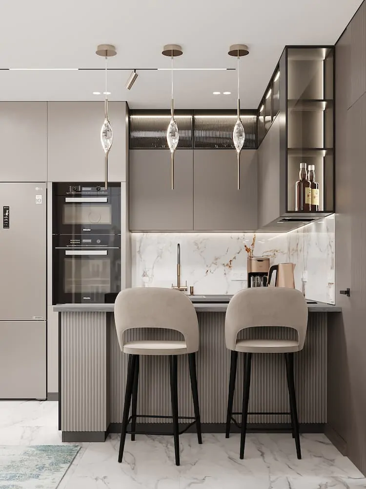 ЖК «Заельцовский NEW», дизайн-интерьера, 44 м², 44 кв.м.